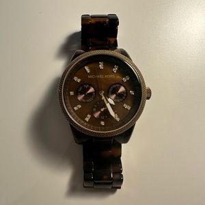 Michael Kors Brown Tortoise & Mother of Pearl Watch